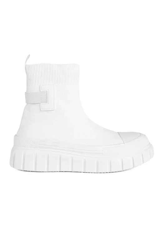 biela farba vysoká topánky s platformou