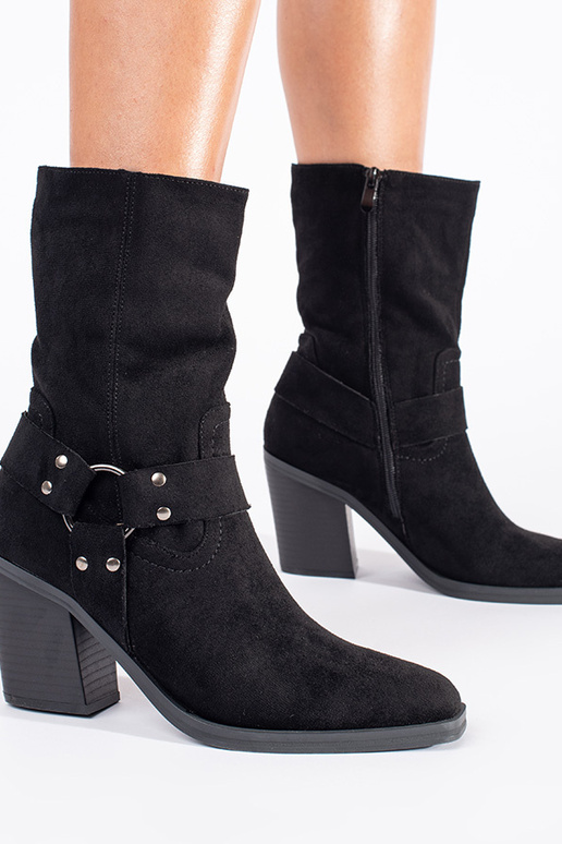 zo semišu čierna členkové čižmy zo semišu čierna členkové čižmy