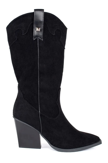 čierna zo semišu kovbojské...