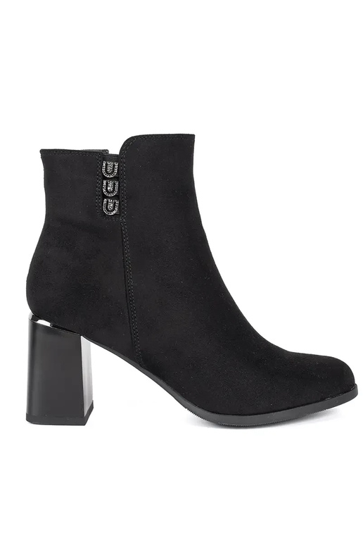 zo semišu čierna členkové čižmy