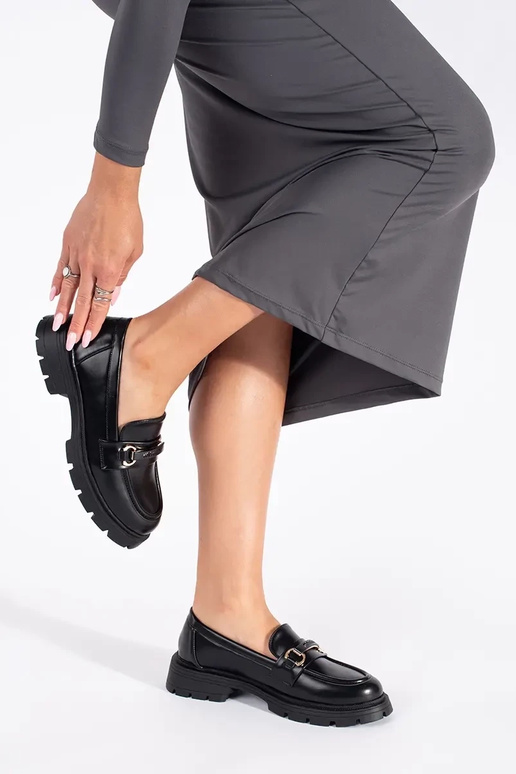 čierna elegantný Dámske mokasíny