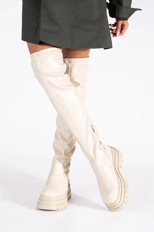 krémové farby mušketieri s platformou