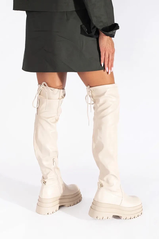 krémové farby mušketieri s platformou