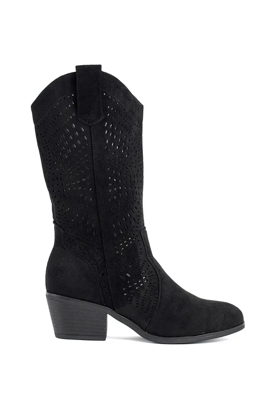 čierna prelamované kovbojské čižmy...