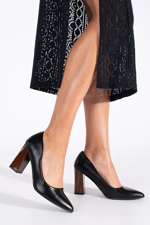 Elegantný štýl čierna Vysoké opätky...