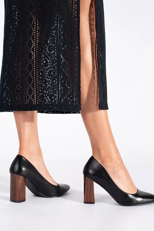 Elegantný štýl čierna Vysoké opätky...