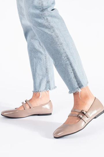 béžová lakované balerínky... 2