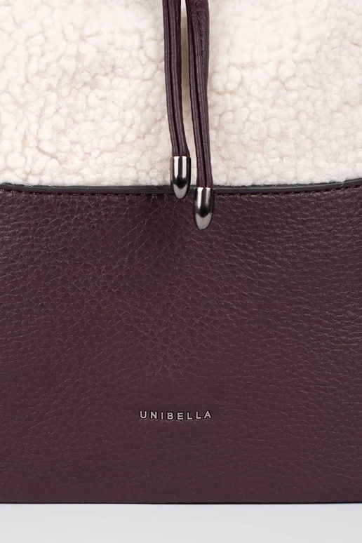 Tmavohnedá elegantná kabelka s kožušinou