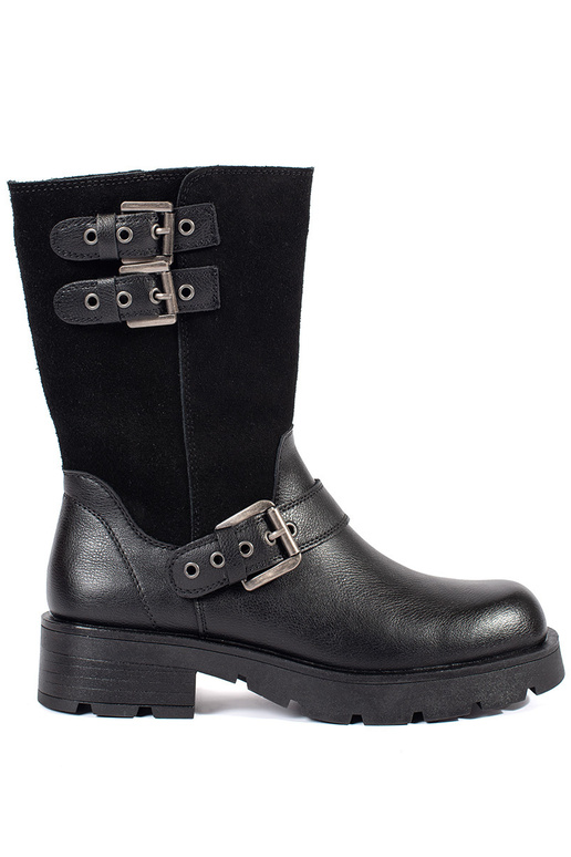 Čierne kožené dámske topánky s...