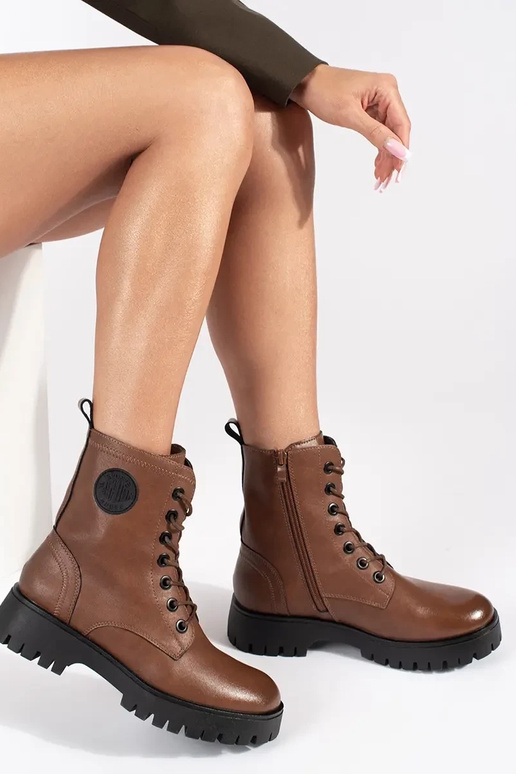 Sergio Leone dámske hnedé šnurovacie... Sergio Leone dámske hnedé šnurovacie...