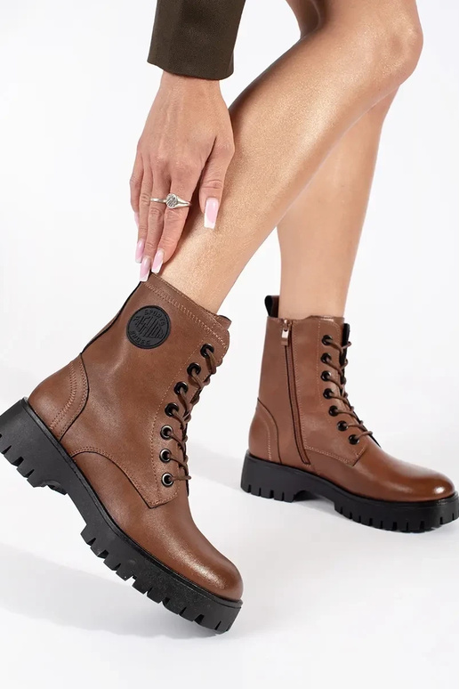 Sergio Leone dámske hnedé šnurovacie... Sergio Leone dámske hnedé šnurovacie...