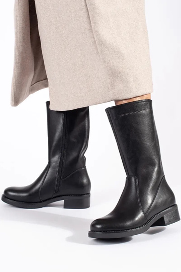 čierne kožené dámske... 2