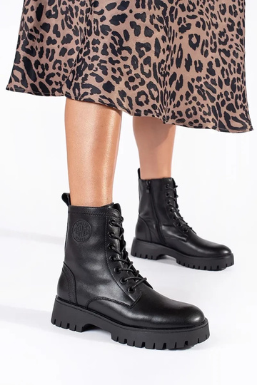 Čierne šnurovacie dámske... 2