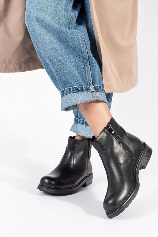 Čierne kožené topánky Chelsea s... Čierne kožené topánky Chelsea s...