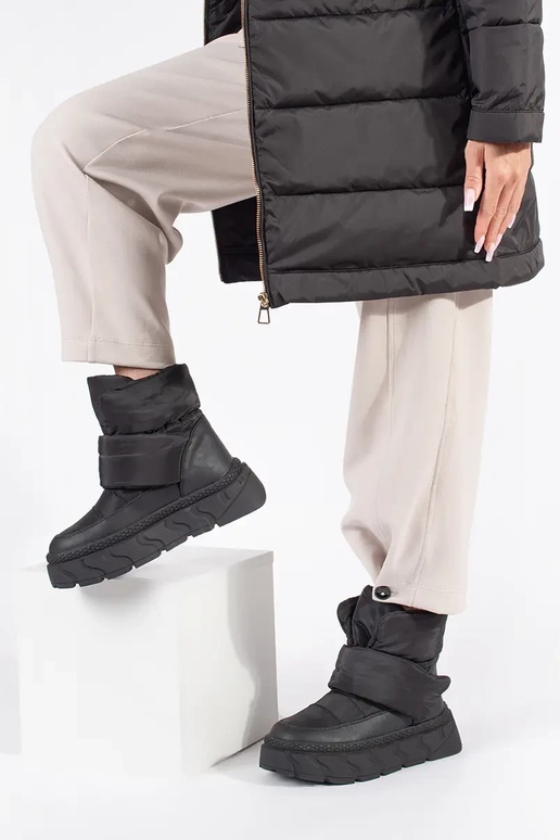 Dámske snehové topánky čierne na... Dámske snehové topánky čierne na...