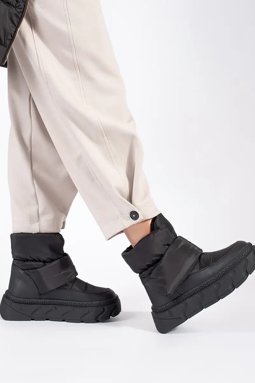 Dámske snehové topánky čierne na... Dámske snehové topánky čierne na...