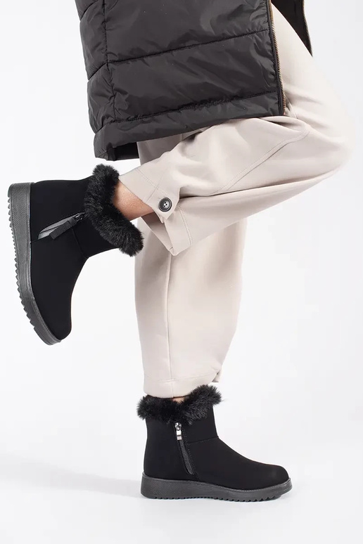 Dámske pohodlné topánky s kožušinou v...