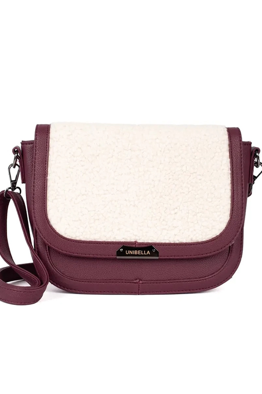 Vínová kabelka s kožušinou