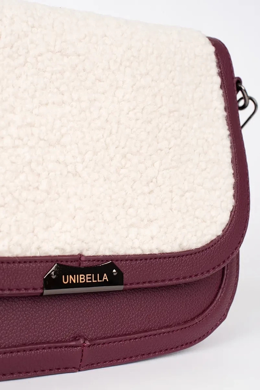 Vínová kabelka s kožušinou