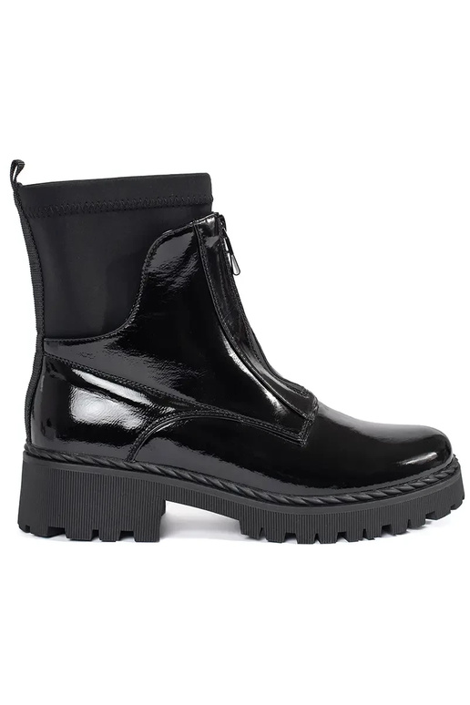 s lakovým efektom čierna dámske čižmy...