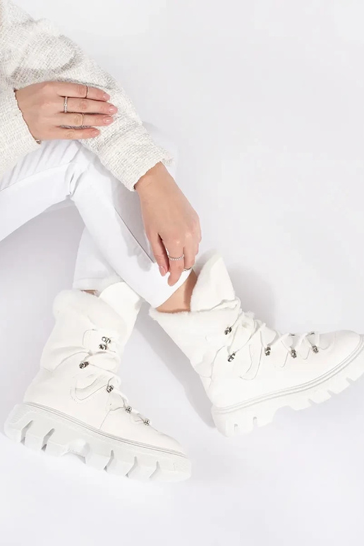 biela farba čipkovaný Dámske snehule...