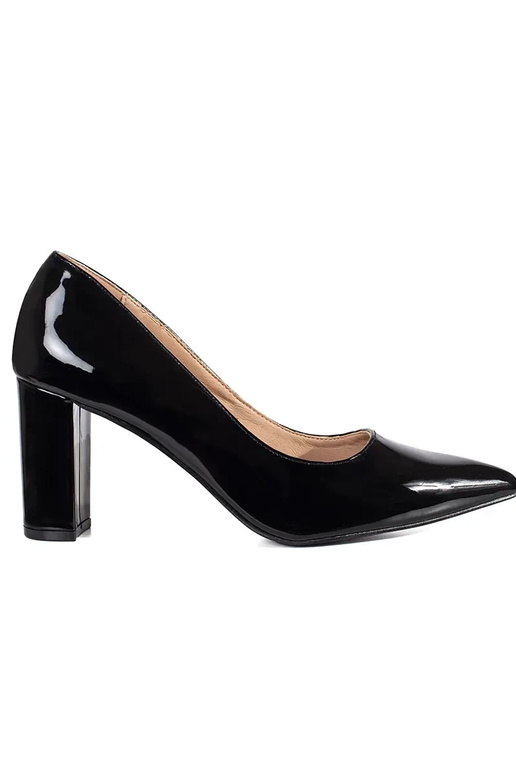 Elegantný štýl lakované čierna Vysoké...