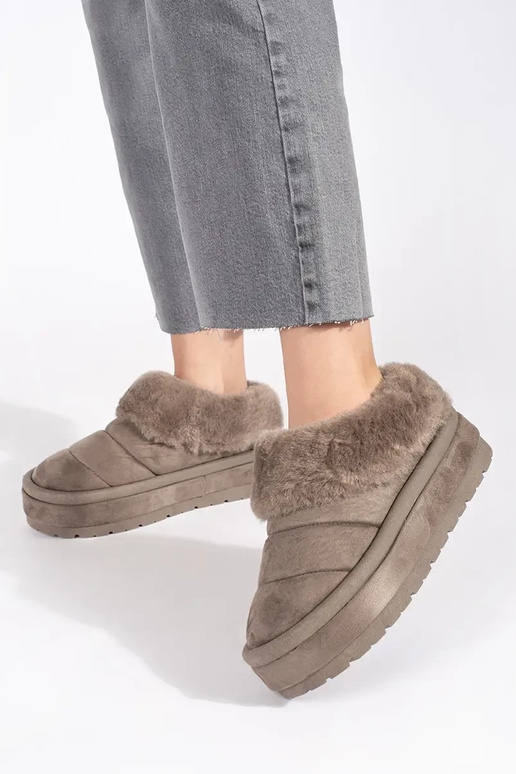 béžová nízka nazúvanie Dámske snehule...