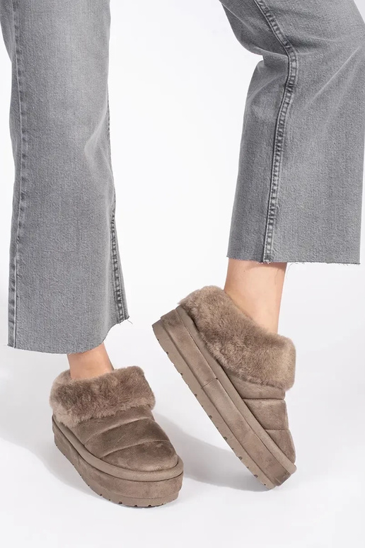 béžová nízka nazúvanie Dámske snehule...