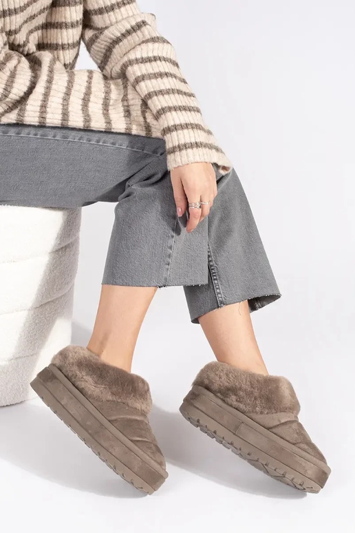 béžová nízka nazúvanie Dámske snehule...