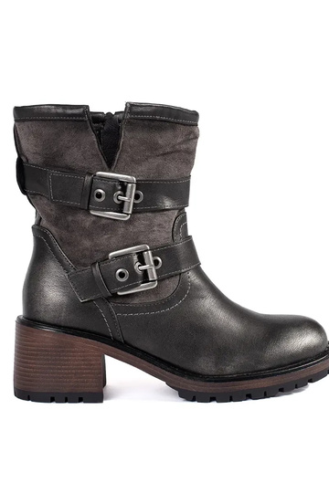 Tmavohnedé dámske čižmy na...