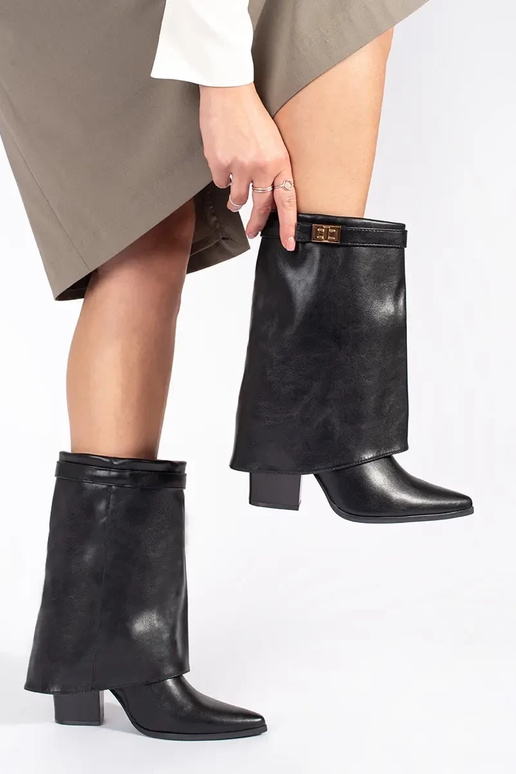 čierna elegantný dámske čižmy na... čierna elegantný dámske čižmy na...