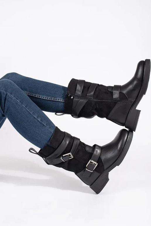 čierna dámske čižmy na nízkom... čierna dámske čižmy na nízkom...