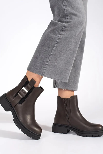 Hnedá farba čižmy Dámske... 2