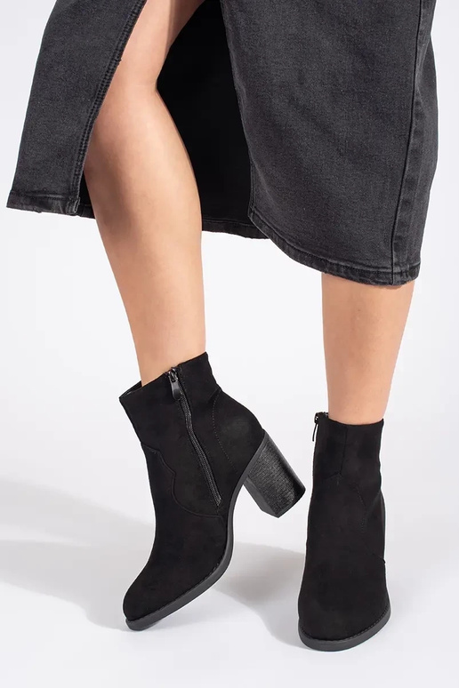 čierna zo semišu klasický dámske...