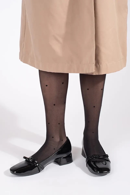 čierna lakované Vysoké opätky na...