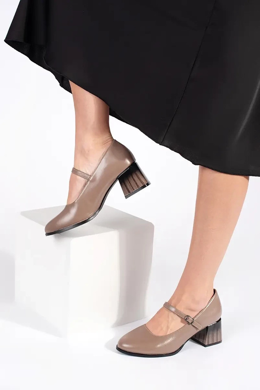 Štekle na päte béžová