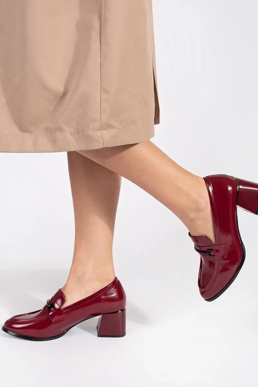 bordová topánky dámske mokasíny na...