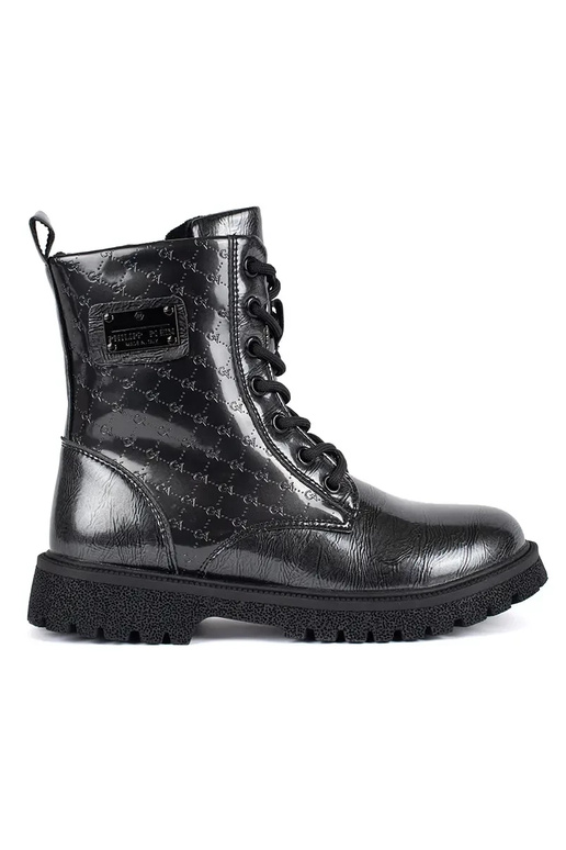 čierna lakované dievčenský čižmy...