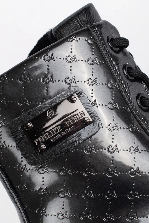 čierna lakované dievčenský čižmy...