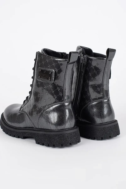 čierna lakované dievčenský čižmy...