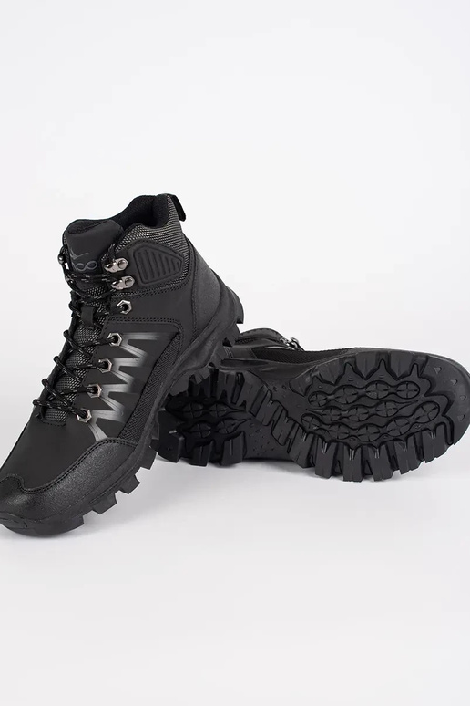 čierna topánky pánske trekking zviazaný