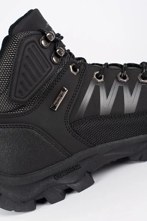 čierna topánky pánske trekking zviazaný