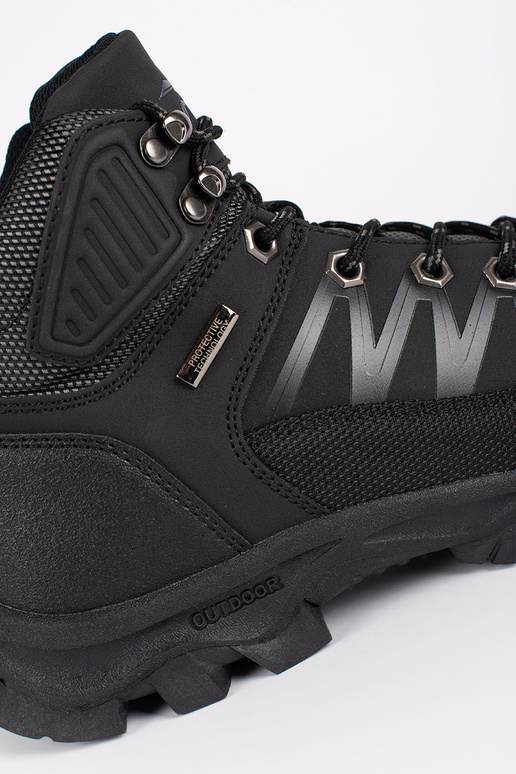 čierna topánky pánske trekking zviazaný