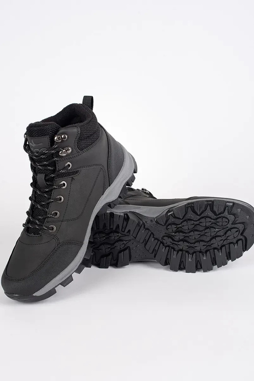 čierna izolované čižmy pánske zviazaný