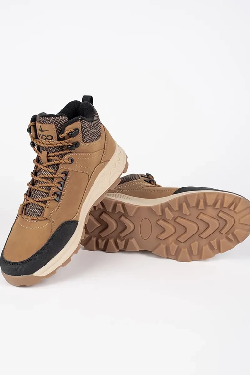 Hnedá farba trekking topánky pánske...