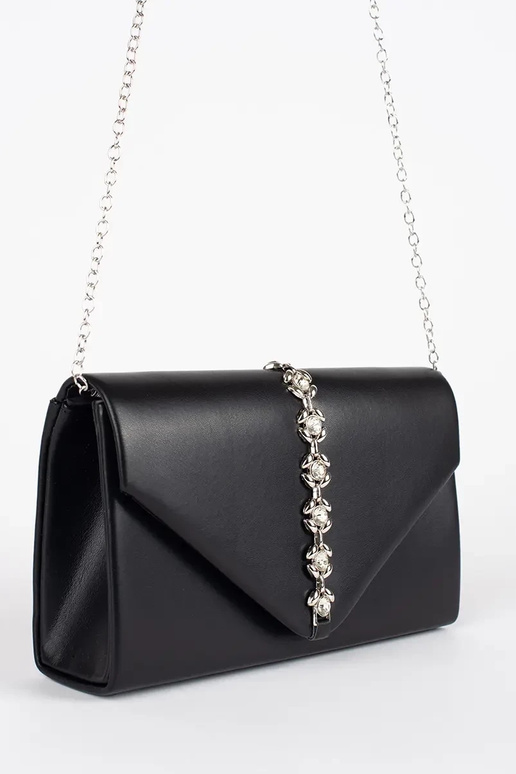 čierna Kabelka spojková taška zdobené...