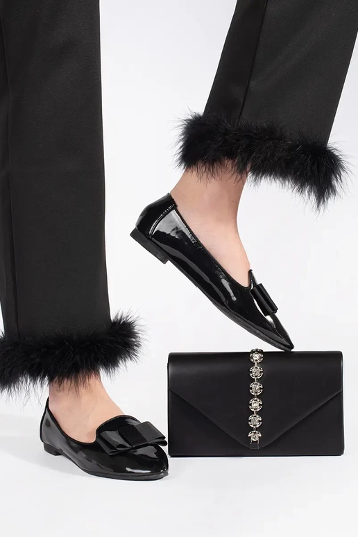 čierna Kabelka spojková taška zdobené...