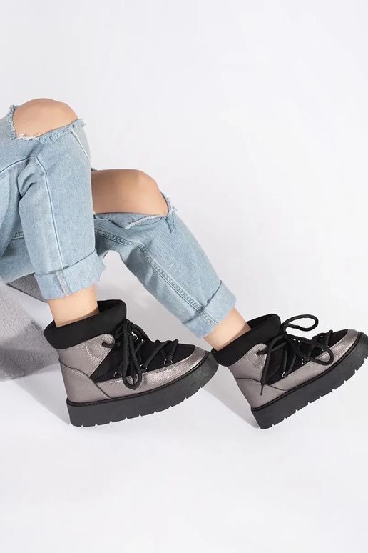 Čierna a-striebro čipkovaný Dámske...