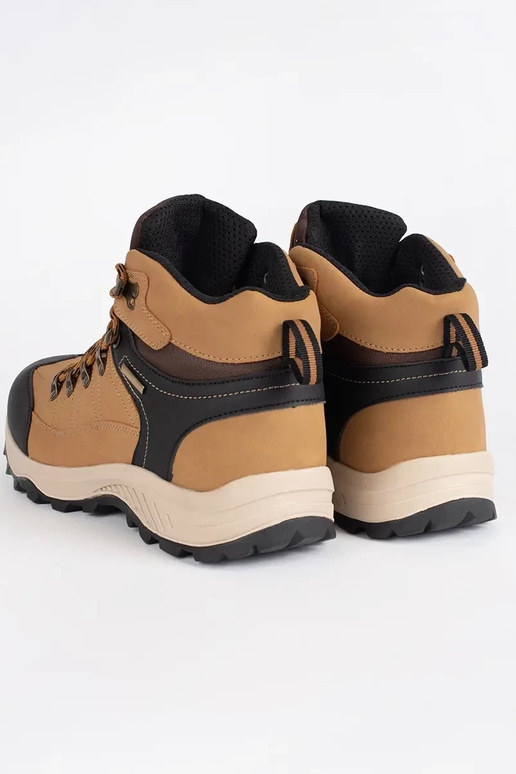 Hnedé pánske teplé turistické topánky Hnedé pánske teplé turistické topánky