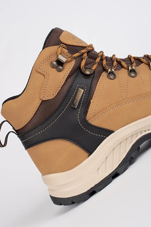 Hnedé pánske teplé turistické topánky Hnedé pánske teplé turistické topánky